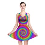 Psychedelic Rainbow Spiral Reversible Skater Dress