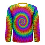 Psychedelic Rainbow Spiral Men s Long Sleeve Tee