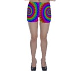 Psychedelic Rainbow Spiral Skinny Shorts