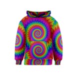 Psychedelic Rainbow Spiral Kids  Pullover Hoodie