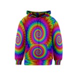 Psychedelic Rainbow Spiral Kids  Zipper Hoodie