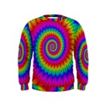 Psychedelic Rainbow Spiral Kids  Sweatshirt