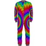 Psychedelic Rainbow Spiral OnePiece Jumpsuit (Men)