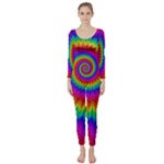 Psychedelic Rainbow Spiral Long Sleeve Catsuit