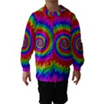 Psychedelic Rainbow Spiral Hooded Wind Breaker (Kids)