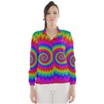 Psychedelic Rainbow Spiral Wind Breaker (Women)