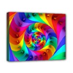 Psychedelic Rainbow Spiral Canvas 10  x 8  (Stretched)