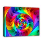 Psychedelic Rainbow Spiral Canvas 14  x 11  (Stretched)