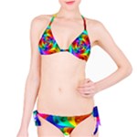 Psychedelic Rainbow Spiral Bikini Set