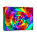 Psychedelic Rainbow Spiral Deluxe Canvas 14  x 11  (Stretched)