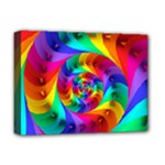 Psychedelic Rainbow Spiral Deluxe Canvas 16  x 12  (Stretched) 