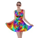 Psychedelic Rainbow Spiral Skater Dress