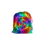 Psychedelic Rainbow Spiral Drawstring Pouch (Small)