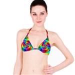 Psychedelic Rainbow Spiral Bikini Top