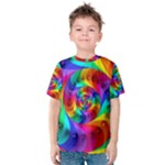 Psychedelic Rainbow Spiral Kid s Cotton Tee