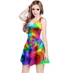 Psychedelic Rainbow Spiral Reversible Sleeveless Dress