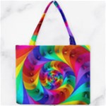 Psychedelic Rainbow Spiral Mini Tote Bag