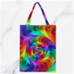 Psychedelic Rainbow Spiral Classic Tote Bag