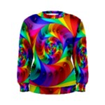 Psychedelic Rainbow Spiral Women s Sweatshirt