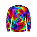 Psychedelic Rainbow Spiral Kids  Sweatshirt