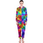 Psychedelic Rainbow Spiral Hooded Jumpsuit (Ladies)