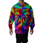 Psychedelic Rainbow Spiral Hooded Wind Breaker (Kids)