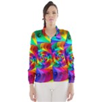 Psychedelic Rainbow Spiral Wind Breaker (Women)