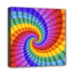 Psychedelic Rainbow Spiral Mini Canvas 8  x 8  (Stretched)