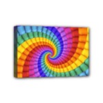 Psychedelic Rainbow Spiral Mini Canvas 6  x 4  (Stretched)