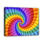 Psychedelic Rainbow Spiral Canvas 10  x 8  (Stretched)