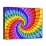 Psychedelic Rainbow Spiral Canvas 14  x 11  (Stretched)