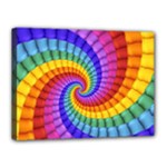 Psychedelic Rainbow Spiral Canvas 16  x 12  (Stretched)