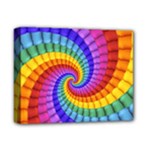 Psychedelic Rainbow Spiral Deluxe Canvas 14  x 11  (Stretched)