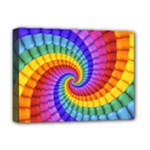 Psychedelic Rainbow Spiral Deluxe Canvas 16  x 12  (Stretched) 