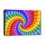 Psychedelic Rainbow Spiral Deluxe Canvas 18  x 12  (Stretched)