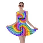 Psychedelic Rainbow Spiral Skater Dress