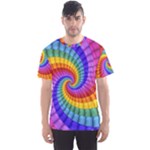 Psychedelic Rainbow Spiral Men s Sport Mesh Tee