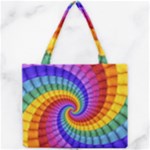 Psychedelic Rainbow Spiral Mini Tote Bag