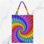 Psychedelic Rainbow Spiral Classic Tote Bag