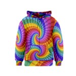 Psychedelic Rainbow Spiral Kids  Zipper Hoodie