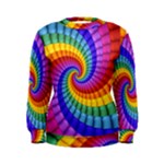 Psychedelic Rainbow Spiral Women s Sweatshirt