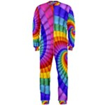 Psychedelic Rainbow Spiral OnePiece Jumpsuit (Men)