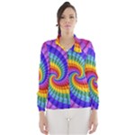 Psychedelic Rainbow Spiral Wind Breaker (Women)