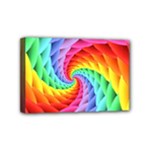 Psychedelic Rainbow Spiral Mini Canvas 6  x 4  (Stretched)