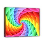 Psychedelic Rainbow Spiral Canvas 10  x 8  (Stretched)