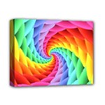 Psychedelic Rainbow Spiral Deluxe Canvas 14  x 11  (Stretched)