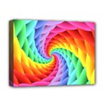 Psychedelic Rainbow Spiral Deluxe Canvas 16  x 12  (Stretched) 