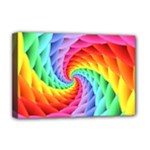 Psychedelic Rainbow Spiral Deluxe Canvas 18  x 12  (Stretched)