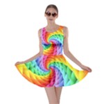 Psychedelic Rainbow Spiral Skater Dress