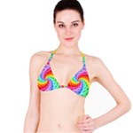 Psychedelic Rainbow Spiral Bikini Top